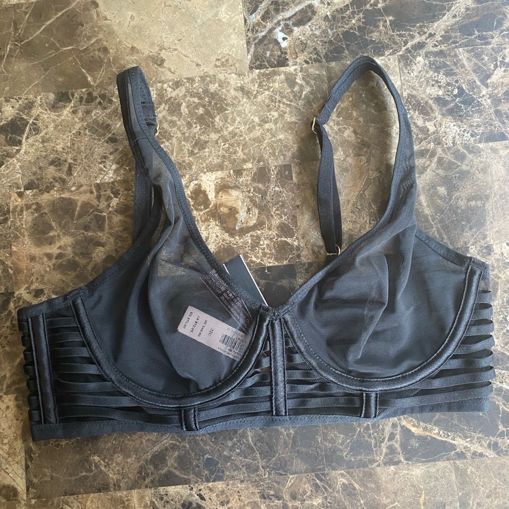 Unlined mesh bra
